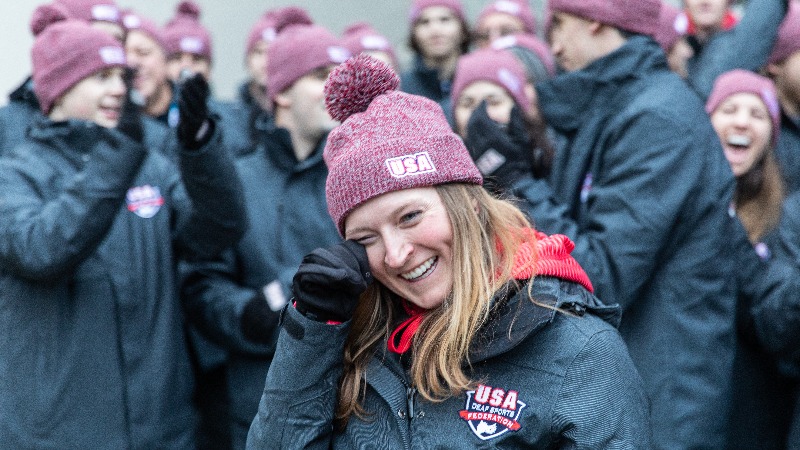 Lauren wipes off her tear.